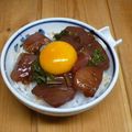 かおpon's cooksnap of when they made マグロの漬け丼《大葉にんにく醤油》.