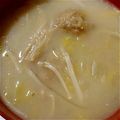 ひーくんゆーくんまま's cooksnap of when they made 残った餃子のたねで＊白湯春雨スープ＊.