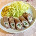 Emily627's cooksnap of when they made 簡単！ちくわしそチーズ肉巻き.