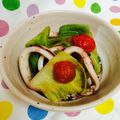 rimixx's cooksnap of when they made イカキャベツトマトの蒸し煮.