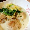 まゆぱちゃ's cooksnap of when they made 鶏肉と白菜ほうれん草のミルク煮.