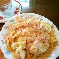 くーーーーちゃん's cooksnap of when they made 新キャベツとハムのクリームパスタ.