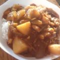 ranyou's cooksnap of when they made 煮物の残り煮汁で茄子トマトキーマカレー.