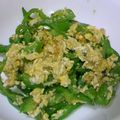 sakura猫's cooksnap of when they made 超簡単ピーマンの卵とじ　お弁当にもどうぞ.