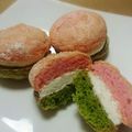paleaqua's cooksnap of when they made ひな祭りカラーのダックワーズ♡.