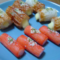 かき氷's cooksnap of when they made 美味い♪ちくわとかにかまのマヨチーズ焼き.