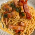 かんじきんぐ's cooksnap of when they made フレッシュバジルと完熟トマトのパスタ.