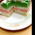 ちぷまま's cooksnap of when they made おひな様に！ひな祭りの菱餅風ケーキ！.