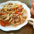 くーーーーちゃん's cooksnap of when they made 我が家の焼きうどん♪～しょうゆ味～.