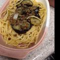 すうぃてぃ's cooksnap of when they made なすとひき肉の甘辛パスタ.