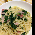 たかたけしゅん's cooksnap of when they made 簡単☆ほうれん草とベーコンの和風パスタ.
