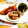 komutatata's cooksnap of when they made ✽ほうれん草のお浸しでカニカマソテー✽.