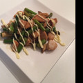 みなみんん's cooksnap of when they made 鶏肉とアスパラとしめじのマヨネーズ炒め.