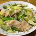 さよちん's cooksnap of when they made スナップエンドウとセロリの塩炒め.