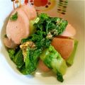 VanDyke's cooksnap of when they made 菜の花とウィンナーのマスタード炒め.