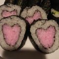あっくんみっちゃん's cooksnap of when they made ハートの巻き寿司♡バレンタイン.