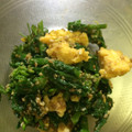 まなちゃん。's cooksnap of when they made ♡菜の花といり卵のゴマ和え.