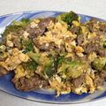 まみぺこママ's cooksnap of when they made 牛肉とﾌﾞﾛｯｺﾘｰの卵炒め.