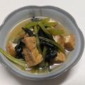 新妻あや's cooksnap of when they made 小松菜と厚揚げの炒め煮びたし.