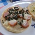 ponnko's cooksnap of when they made ◆ウインナー大葉チーズトースト◆.