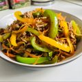 Tonkoshi's cooksnap of when they made 【簡単】牛ひき肉とピーマンの炒め物.