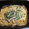Misaki 's cooksnap of when they made 激うま！♫焼銀鮭のクリームスパゲティ♫.