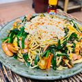 料理男子部🍻's cooksnap of when they made 納豆キムチパスタ♪簡単レシピ血栓予防.