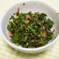 ぽんずー's cooksnap of when they made 大根の葉っぱと鮭フレークとごまにダシダ.