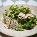 Haru Haru's cooksnap of when they made 菜の花とれんこんのサラダ.
