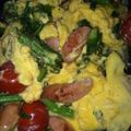 てぃみーー's cooksnap of when they made 菜の花とウインナーの卵炒め.