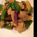 愛猫ベリー's cooksnap of when they made 鶏肉とさつまいものオイスター炒め.