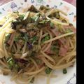 Kumikok's cooksnap of when they made ふきのとうとアンチョビのペペロンチーノ.