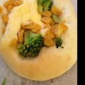 クロゥキィ's cooksnap of when they made ＊湯だねでもっちり！簡単！半熟卵のピザ＊.