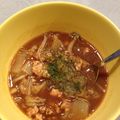 かおびん's cooksnap of when they made 鶏ひき肉と白菜のカレースープ.