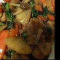miya_52's cooksnap of when they made ☆大根の葉入り大根と鶏肉のオイマヨ炒め☆.