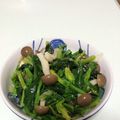 charoa's cooksnap of when they made ほうれん草としめじのオリーブオイルあえ.