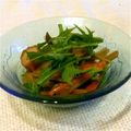 ◇Yurico◇'s cooksnap of when they made 水菜ときんぴらごぼうのエスニックサラダ☆.