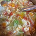 憧れジャンバル's cooksnap of when they made 想像を超える？トマトレタス卵の３色スープ.