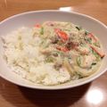 kayosanta's cooksnap of when they made ほうれん草と鶏肉のクリーム煮.