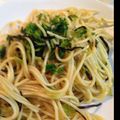 chimopig's cooksnap of when they made セロリの葉と塩昆布のパスタ.