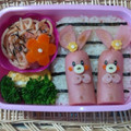 ＴＯＭＯｍａｍａ。。's cooksnap of when they made 簡単☆魚肉ソーセージでうさぎ＊キャラ弁.