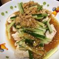 macaron777's cooksnap of when they made 簡単★鶏むね肉のサッパリゴマ油＋スープ.