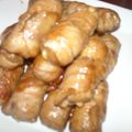楽ちん楽ちん's cooksnap of when they made チーズinちくわの豚肉照り焼き☆.