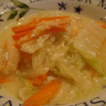 シュシュたん's cooksnap of when they made フワフワ卵白♪チンゲン菜とエビの中華炒め.