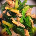 にたにたーに's cooksnap of when they made ホウレン草と油揚げの中華炒め.