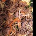 janinha's cooksnap of when they made オリーブオイルで炒め揚げ、牛肉とキャベツ.
