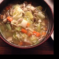 からぶ's cooksnap of when they made ひき肉と椎茸のほっこり生姜スープ.