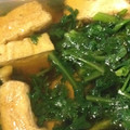 kuriemon's cooksnap of when they made 厚揚げと春菊の煮びたし.