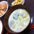 しょうちゃん♪＊'s cooksnap of when they made レンコン入り鶏だんごの豆乳スープ.