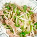 むらさきねこたん's cooksnap of when they made 豚肉ともやしとピーマンの細切り炒め.